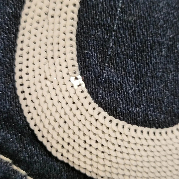 True Religion Lola Jeans Sequin Pocket Logo Cut:603155 style:104H06CI #0014 - Picture 7 of 10